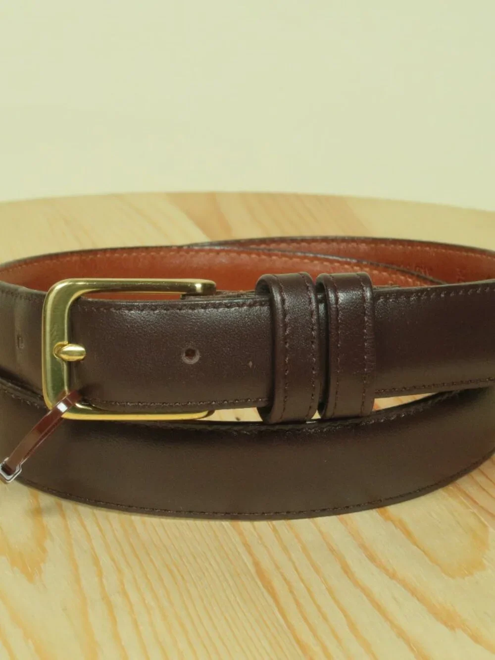 Vintage Coach Leather Dress Belt Mens 32 Mocha Brown 3700 Made in USA